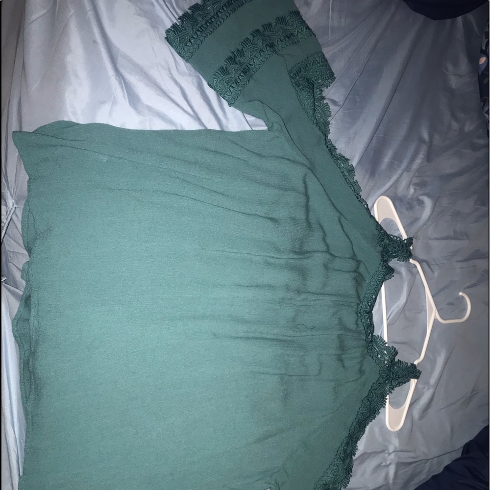 Turquoise tank/off shoulder top